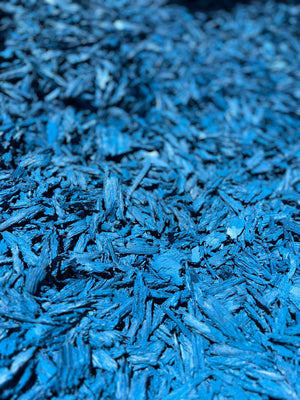 Blue Rubber Mulch 20Lb - Shredded
