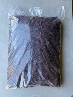 Red Rubber Mulch 20Lb - Shredded