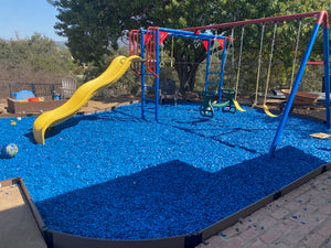 Blue Rubber Mulch 20Lb