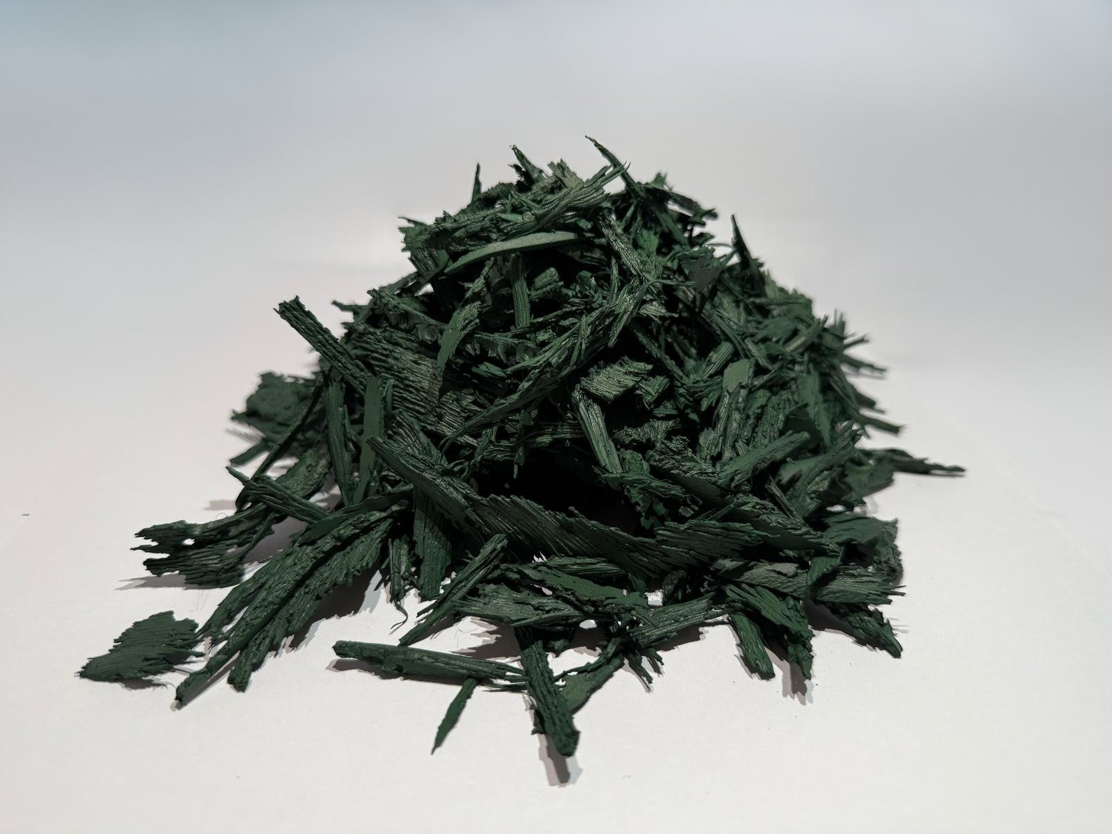 Green Rubber Mulch 20Lb - Shredded